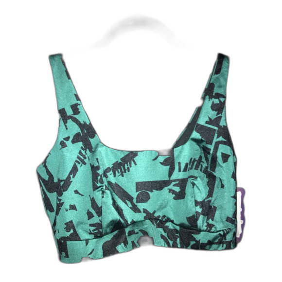 Yitty Sports Bra Headliner Shaping Midi Bralette Green Black Medium Deep Sea Liz - Picture 1 of 10
